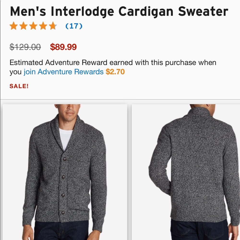 Eddie Bauer XL cardigan